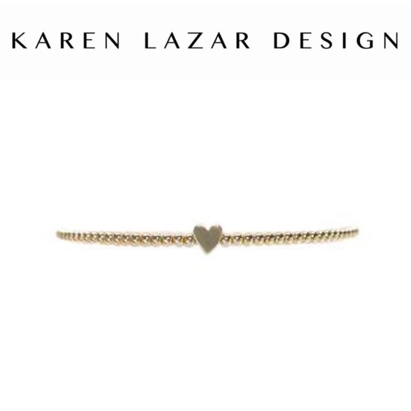 Karen Lazar Design Jewelry - Karen Lazar 2mm YG w/ 14K Heart Bead Bracelet
